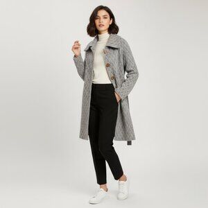 Anthropologie Moth Womens Large Cottage Core  Chevron Belted Cardigan